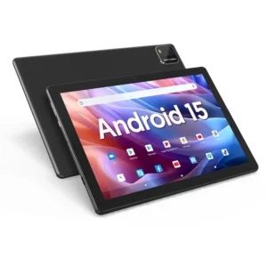 10.1 inch Android 15 Tablet, Quad-core Processor, 12GB (3GB+9GB Extended Memory) RAM +64GB ROM +1TB Expansion, 5G Wi-Fi 6, 2MP + 8MP Dual Cameras, 1280 * 800 FHD IPS Tablet with Keyboard Set